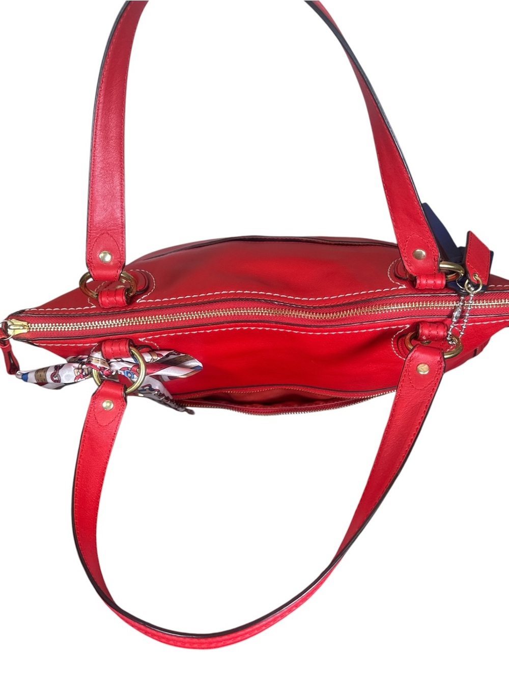 Coach Poppy Hallie Leather Tote - Picture 9 of 16